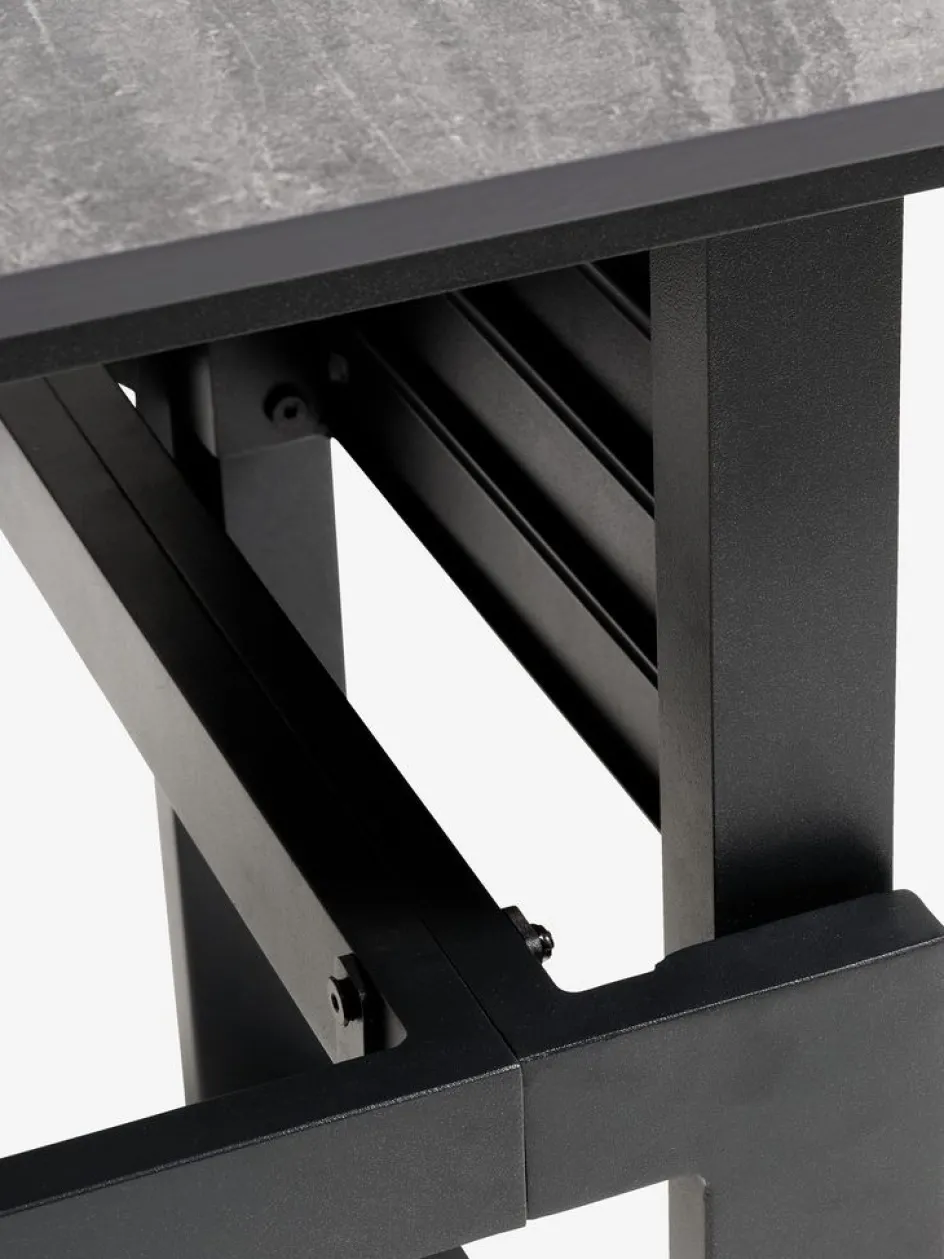 Best SALTENConjunto muebles jardín SALTEN 5 plazas secado rápido negro Conjuntos Mesa Y Sillas De Jardín|Muebles De Jardín
