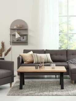 Discount SANDBYMesa de centro SANDBY 60x110 roble natural/negro Mesas De Centro|Mesas Auxiliares