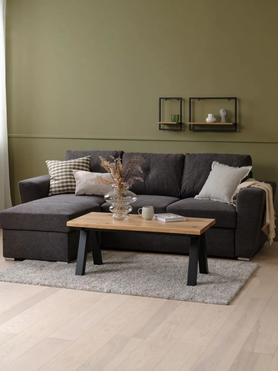 Discount SANDBYMesa de centro SANDBY 60x110 roble natural/negro Mesas De Centro|Mesas Auxiliares