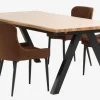 Outlet SANDBYMesa SANDBY L210 roble natural + 4 sillas PEBRINGE marrón Mesas De Comedor|Conjuntos De Comedor