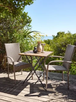 Discount SANDVIKA + GUDHJEMMesa SANDVIKA L65 + 2 sillas GUDHJEM natural Conjuntos Mesa Y Sillas De Jardín