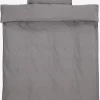 Clearance SANNEGOLDJuego funda nórdica algodón lavado SANNE 155x220 gris Juegos De Funda Nórdica