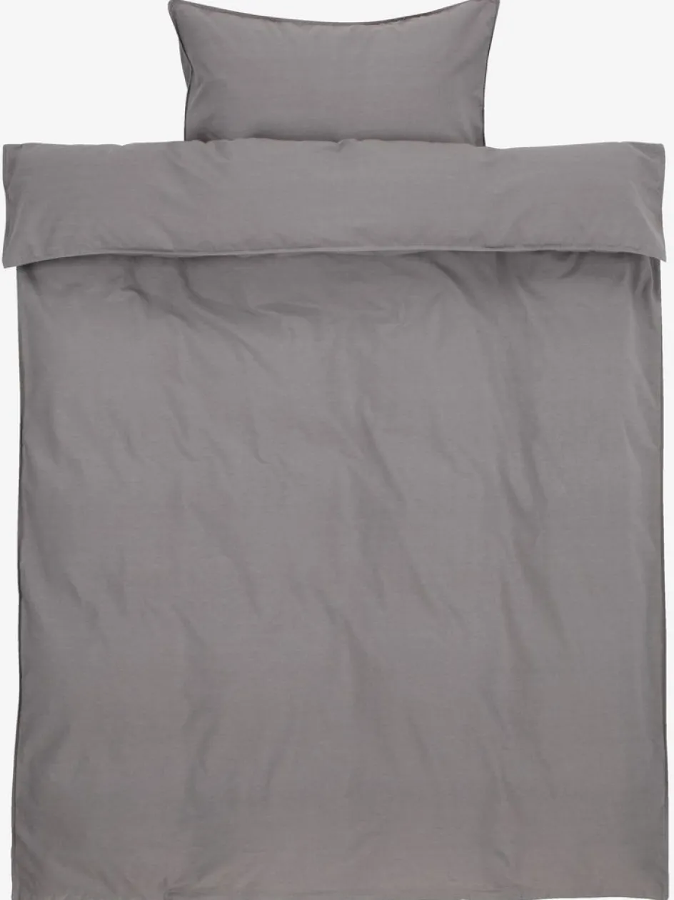 Clearance SANNEGOLDJuego funda nórdica algodón lavado SANNE 155x220 gris Juegos De Funda Nórdica