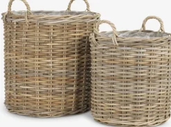 Online SANSEBIECesto de jardín SANSEBIE Ø50/40 kubu natural 2 unidades Maceteros