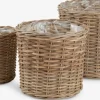 Outlet SANSEBIECesto de jardín SANSEBIE Ø40/33/25 kubu natural 3 unidades Maceteros