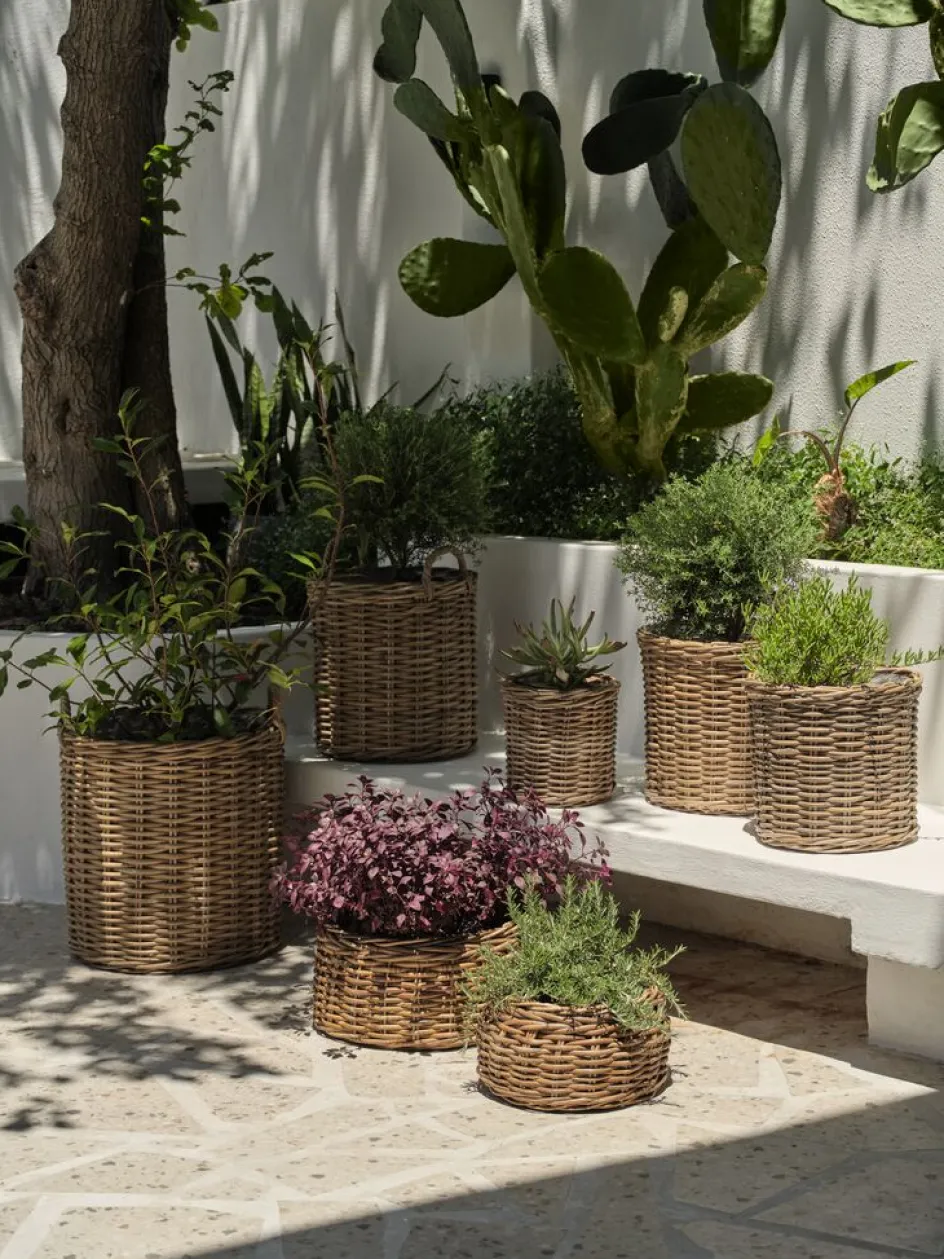 Outlet SANSEBIECesto de jardín SANSEBIE Ø40/33/25 kubu natural 3 unidades Maceteros
