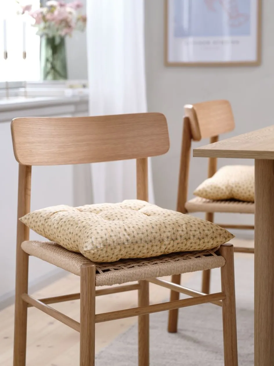 Outlet SELJECojín de asiento SELJE 40x40x8 marrón claro/turquesa Cojines De Asiento