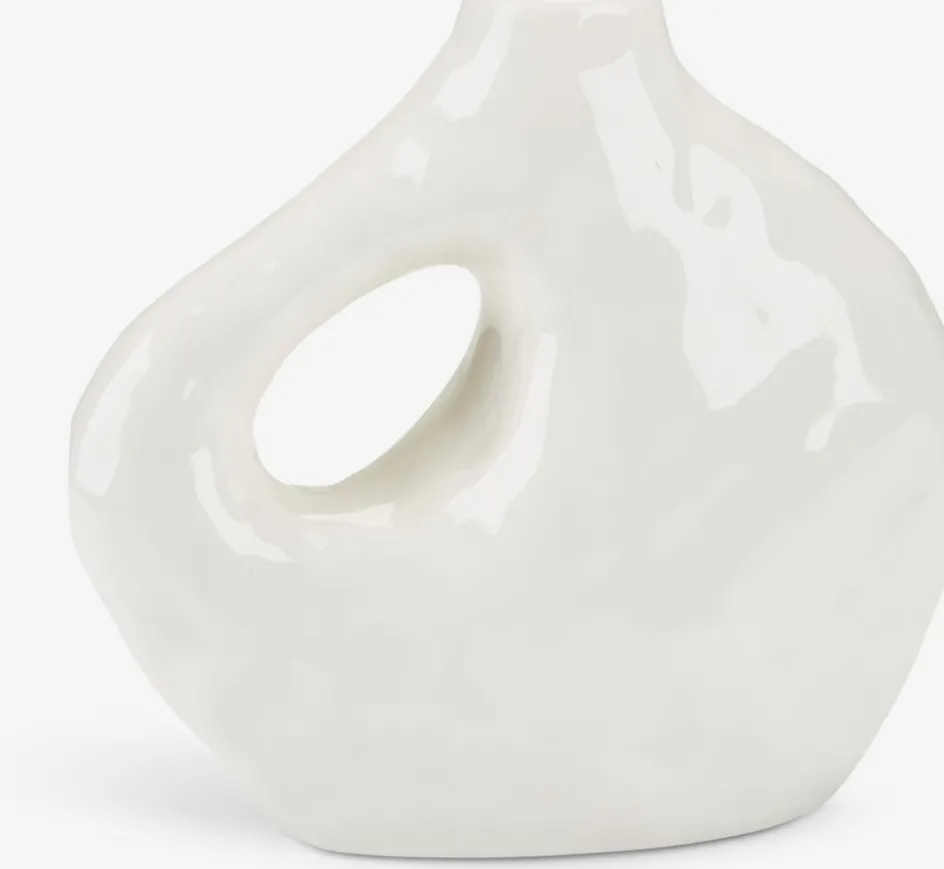 Hot SIGFREDJarrón SIGFRED A16xL7xA14cm blanco Jarrones