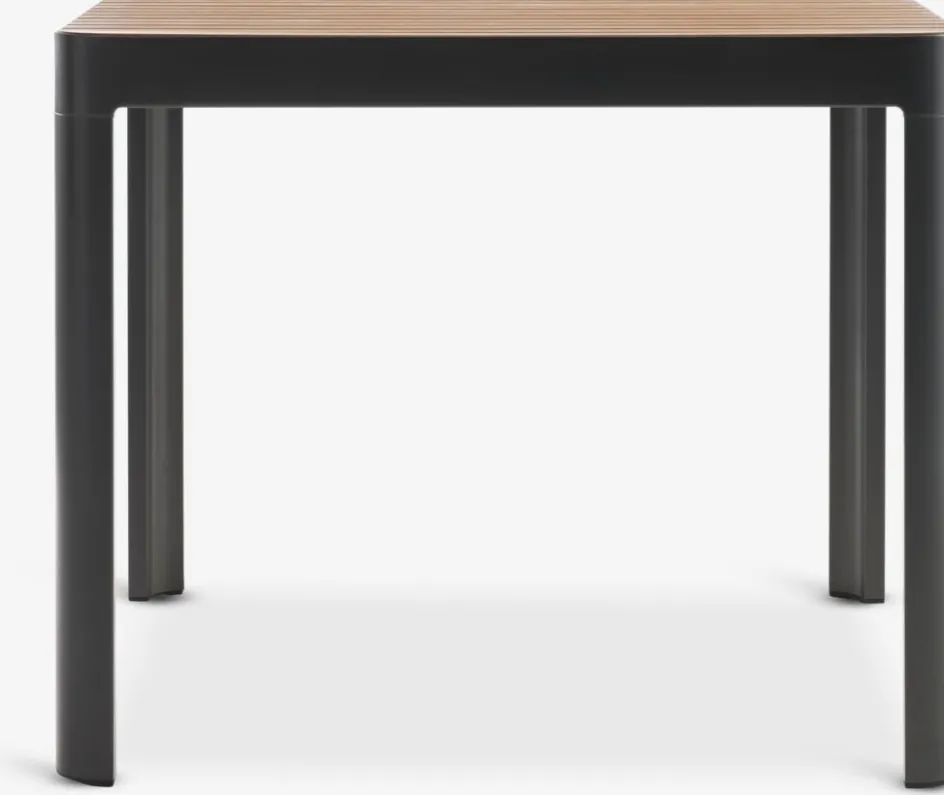 Outlet SIRDAL + NANNESTADMesa SIRDAL L91 madera dura + 4 sillas NANNESTAD gris Conjuntos Mesa Y Sillas De Jardín