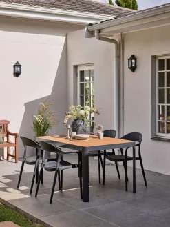 Clearance SIRDAL + NANNESTADMesa SIRDAL L149 madera dura + 4 sillas NANNESTAD Conjuntos Mesa Y Sillas De Jardín