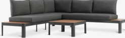 Hot SIRDALConjunto muebles jardín SIRDAL 5 plazas gris oscuro Conjuntos Mesa Y Sillas De Jardín|Muebles De Jardín