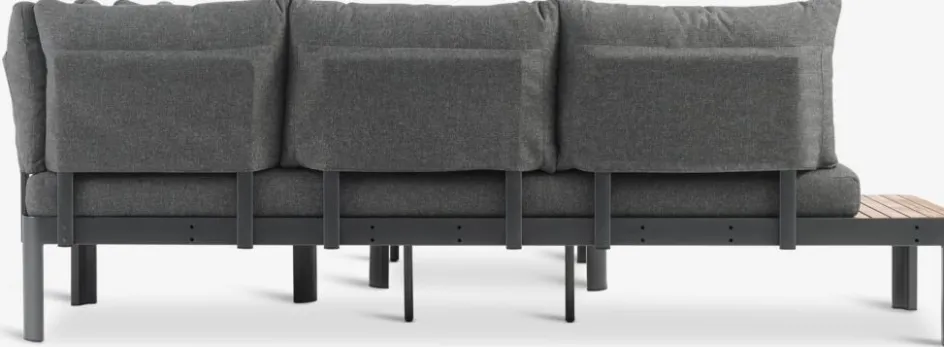 Hot SIRDALConjunto muebles jardín SIRDAL 5 plazas gris oscuro Conjuntos Mesa Y Sillas De Jardín|Muebles De Jardín