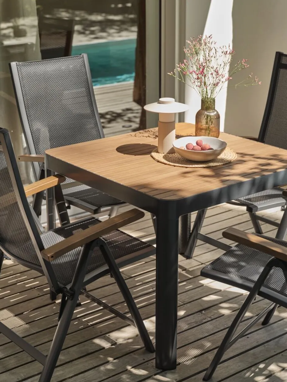 Hot SIRDALMesa de jardín SIRDAL A91xL91 madera dura Mesas De Jardín