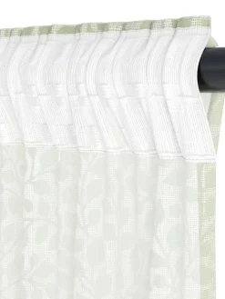 Hot SKASENCortina SKASEN 1x140x300 hojas verde empolvado Cortinas Traslúcidas