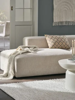 Discount SKEJBYSofá modular SKEJBY 2 plazas chaise/abierto tela beis 2 Plazas|3 Plazas