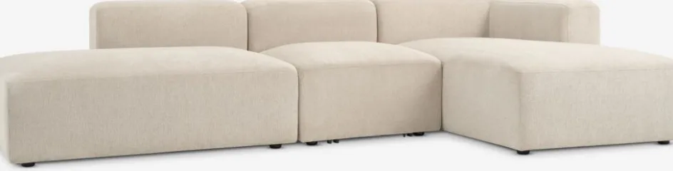 New SKEJBYSofá modular SKEJBY 3 plazas chaise longue/abierto beis 2 Plazas|3 Plazas