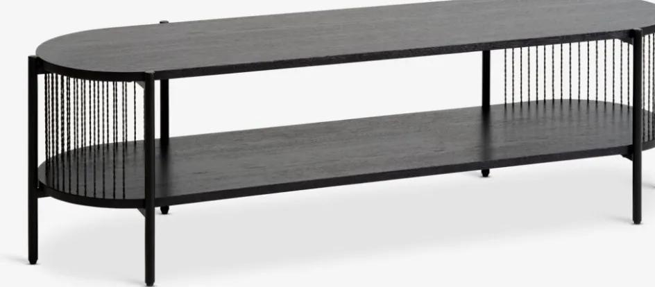 Discount SNESLEVMueble TV SNESLEV 1 estante negro Muebles De TV