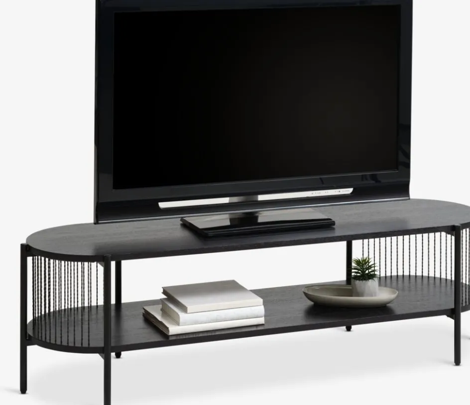 Discount SNESLEVMueble TV SNESLEV 1 estante negro Muebles De TV