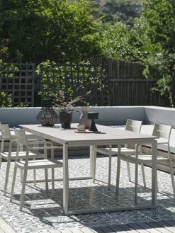 Clearance SONNERUP + INGSTRUPMesa SONNERUP L215 + 4 sillas INGSTRUP beis Conjuntos Mesa Y Sillas De Jardín
