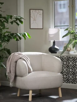 Clearance STADILSillón STADIL tela beis/color roble natural Sillones