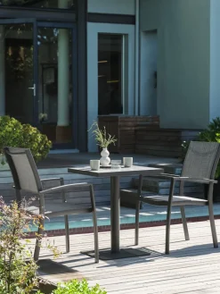 Outlet STENUNGSUND + STRANDBYMesa STENUNGSUND L60 + 2 sillas STRANDBY gris Conjuntos Mesa Y Sillas De Jardín