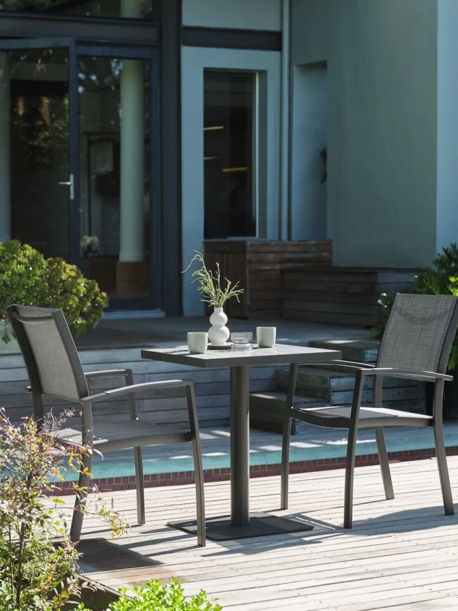 Outlet STENUNGSUND + STRANDBYMesa STENUNGSUND L60 + 2 sillas STRANDBY gris Conjuntos Mesa Y Sillas De Jardín