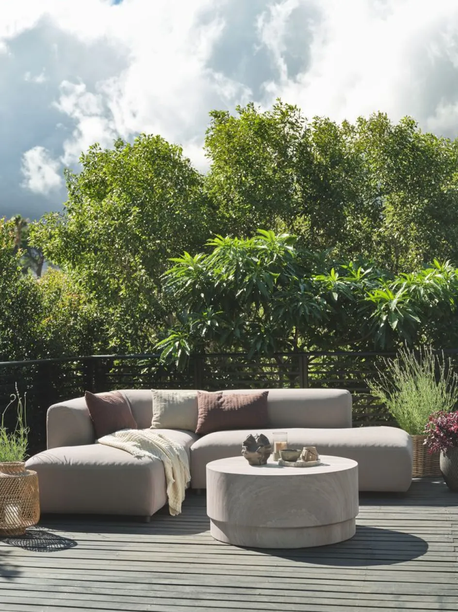 STORLIEN + STORHOGNAConjunto jardín STORLIEN travertino +STORHOGNA 4 plazas topo Conjuntos Mesa Y Sillas De Jardín|Muebles De Jardín