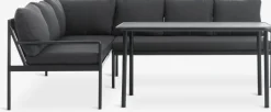 Sale STROEMSTADConjunto muebles jardín STROEMSTAD 6 plazas negro Conjuntos Mesa Y Sillas De Jardín|Muebles De Jardín