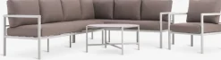 New TAERNABYConjunto muebles jardín TAERNABY 7 plazas beis Conjuntos Mesa Y Sillas De Jardín|Muebles De Jardín