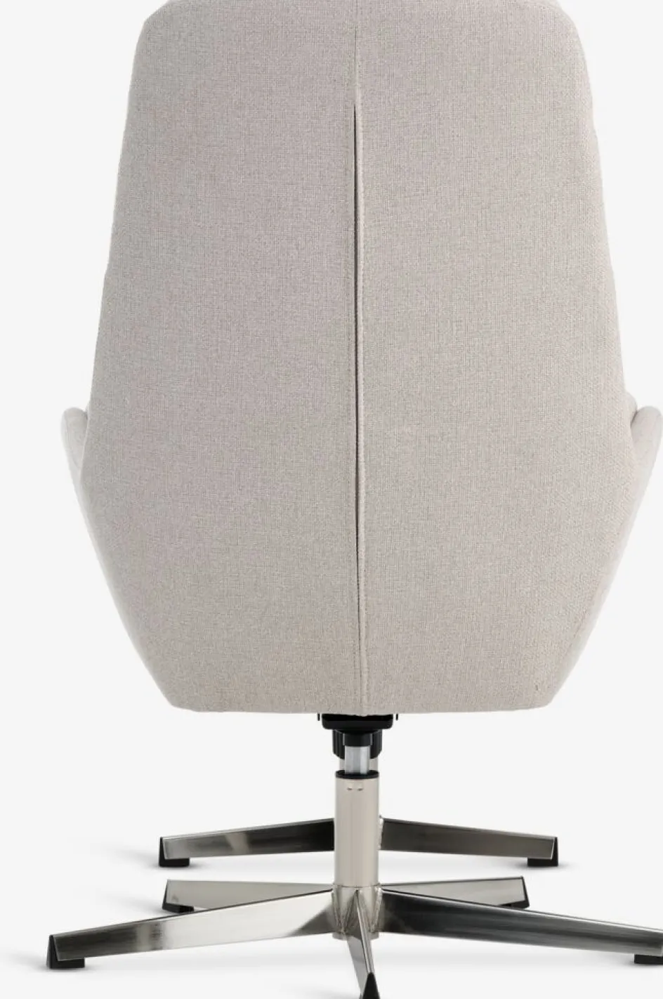 Clearance TANKEDALSillón reclinable TANKEDAL con reposapiés tela beis/cromo Sillones