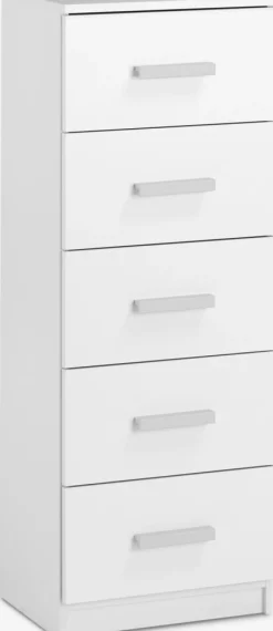 New TAPDRUPCómoda TAPDRUP 5 cajones finos blanco Cómodas|Cómodas