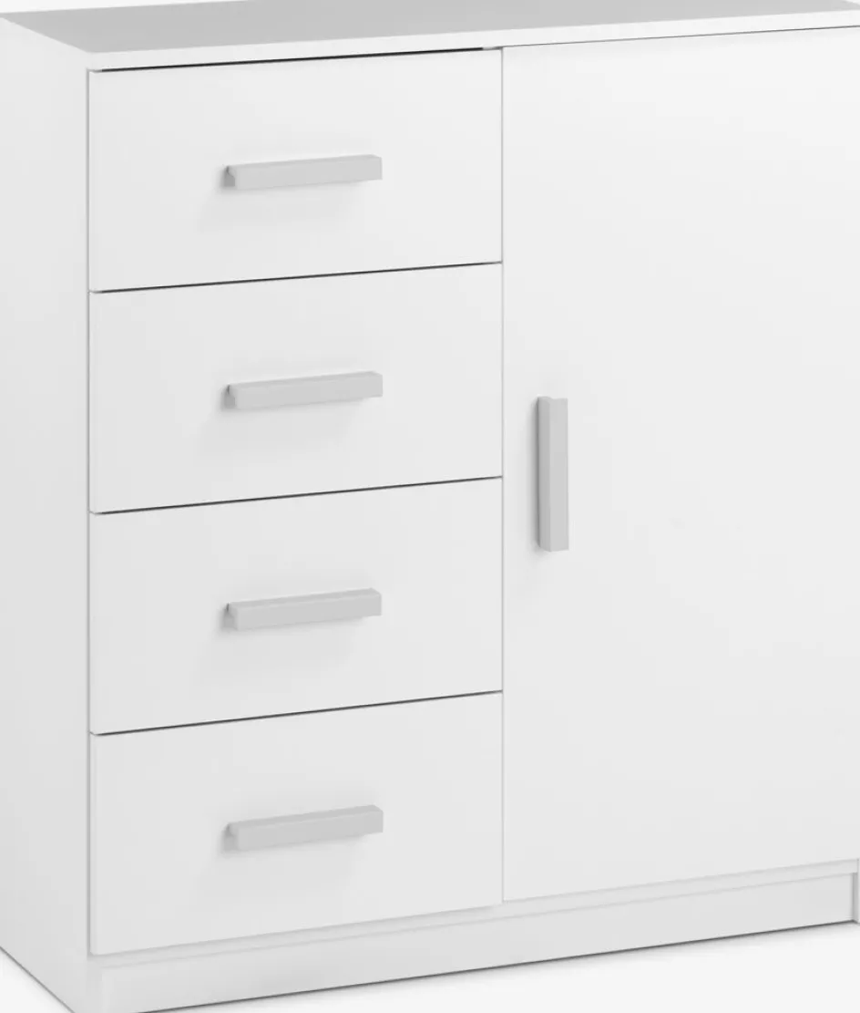 Sale TAPDRUPCómoda TAPDRUP 4 cajones 1 puerta blanco Cómodas|Cómodas