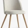 Outlet THORUPSilla de comedor THORUP tela beis/color roble natural Sillas De Comedor