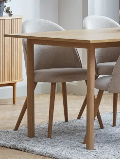 Outlet THORUPSilla de comedor THORUP tela beis/color roble natural Sillas De Comedor
