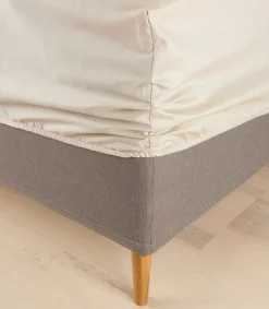 Clearance TINEGOLDSábana bajera ajustable de satén TINE 90x200x35 beis Sábanas Para Colchones|Sábanas Para Toppers