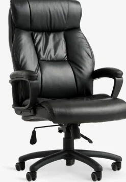 New TJELESilla de oficina TJELE polipiel negro/negro Sillas De Oficina|Sillas Gaming