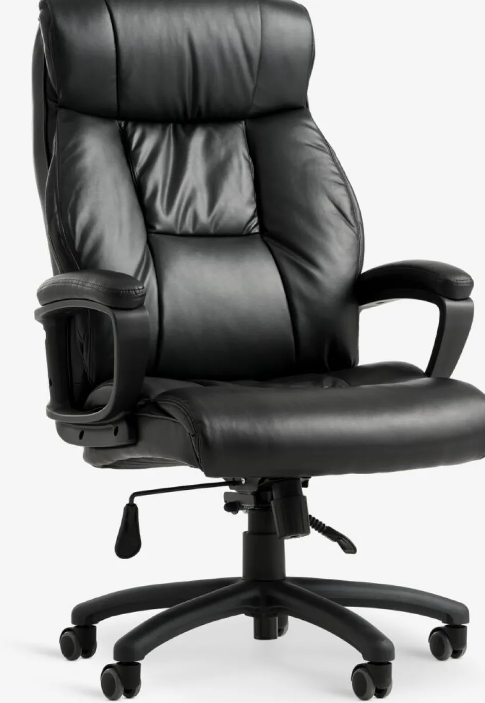 New TJELESilla de oficina TJELE polipiel negro/negro Sillas De Oficina|Sillas Gaming