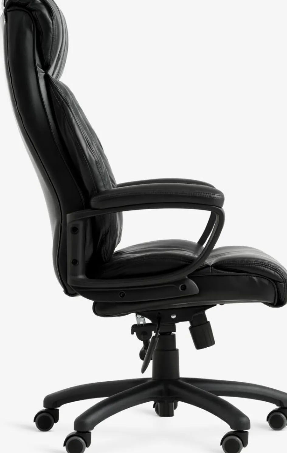 New TJELESilla de oficina TJELE polipiel negro/negro Sillas De Oficina|Sillas Gaming