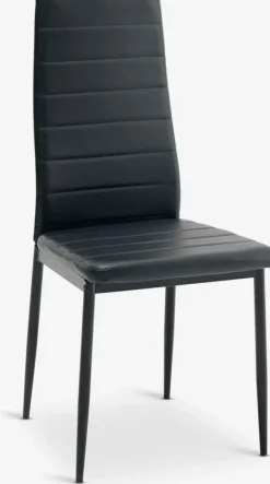 Discount TOREBYSilla de comedor TOREBY polipiel negro/negro Sillas De Comedor