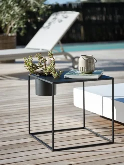 Online TORNSANGERMesa auxiliar TORNSANGER A45xL45 negro Decoración De Jardín