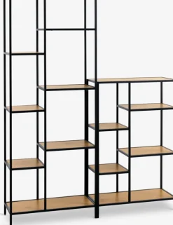Hot TRAPPEDALEstantería TRAPPEDAL 7 estantes color roble cálido/negro Estanterias Y Librerías|Estanterias Y Librerías