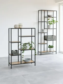 Hot TRAPPEDALEstantería TRAPPEDAL 7 estantes color roble cálido/negro Estanterias Y Librerías|Estanterias Y Librerías
