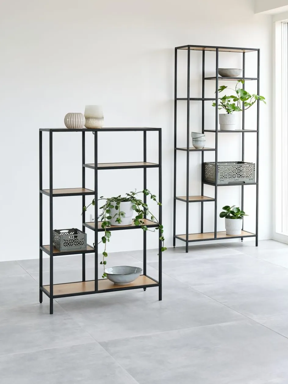 Hot TRAPPEDALEstantería TRAPPEDAL 7 estantes color roble cálido/negro Estanterias Y Librerías|Estanterias Y Librerías