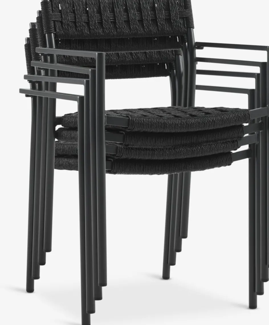 Online TRILLEVALLENSilla apilable TRILLEVALLEN negro Sillas De Jardín