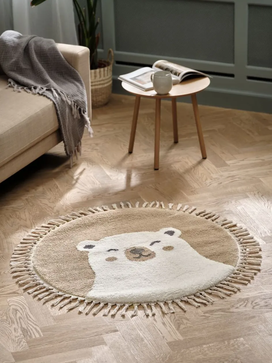 Clearance TURTAlfombra TURT Ø90 beis/blanco Niños Alfombras Infantiles|Alfombras