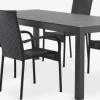 Clearance TYDAL + GUDHJEMMesa TYDAL L208/272 + 4 sillas GUDHJEM negro Conjuntos Mesa Y Sillas De Jardín