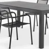 Clearance TYDAL + HEMSEDALMesa TYDAL L208/272 + 4 sillas HEMSEDAL negro Conjuntos Mesa Y Sillas De Jardín