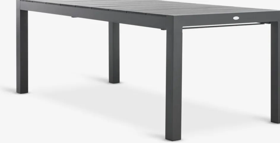 Outlet TYDAL + ORKANGERMesa TYDAL L208/272 negro + 4 sillas ORKANGER natural Conjuntos Mesa Y Sillas De Jardín