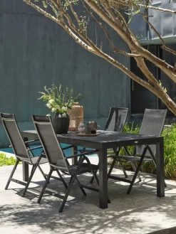 Sale TYDALMesa de jardín TYDAL A95xL208/272 negro Mesas De Jardín