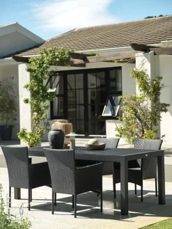 Sale TYDALMesa de jardín TYDAL A95xL208/272 negro Mesas De Jardín